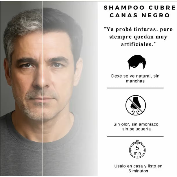 Shampoo Cubre Canas Instantáneo Dexe (10 Sobres).