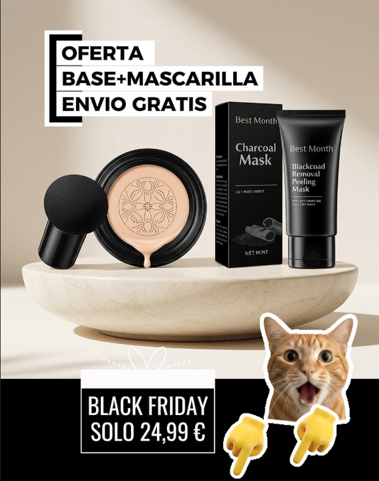 Base Coreana Efecto Porcelana + Mascarilla Purificante de REGALO 🎁