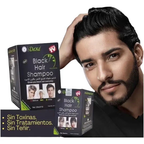 Shampoo Cubre Canas Instantáneo Dexe (10 Sobres).